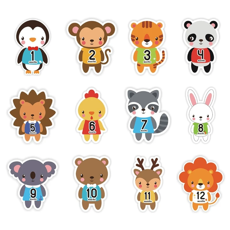 Cartoon Animal Baby Pregnant Monthly Stickers Memory Recording Milestone Sticker
Cartoon Animal Baby Pregnant Monthly Stickers Memory Recording Milestone Sticker