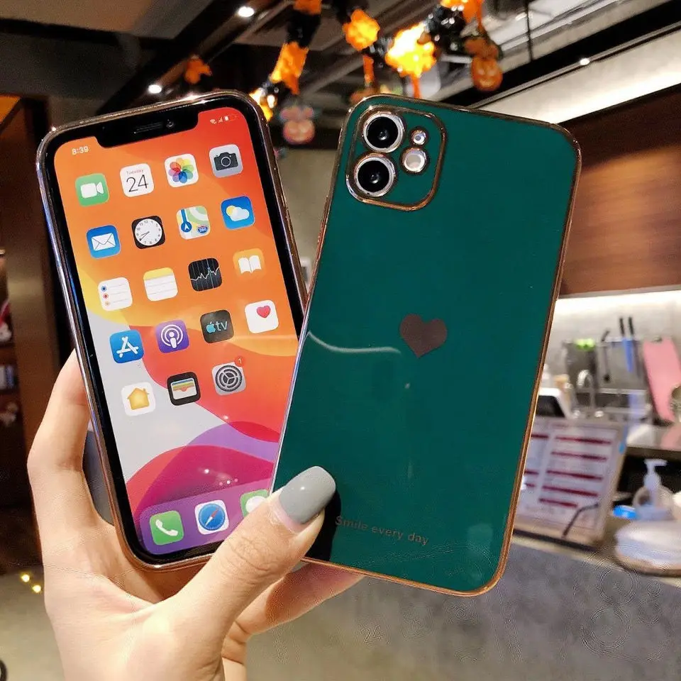 Fashion Electroplated Love Heart Phone Case For iPhone 12 11 Pro Max XR XS X XS Max 7 8 Plus Soft TPU Protective Back Cover Capa
Fashion Electroplated Love Heart Phone Case For iPhone 12 11 Pro Max XR XS X XS Max 7 8 Plus Soft TPU Protective Back Cover Capa