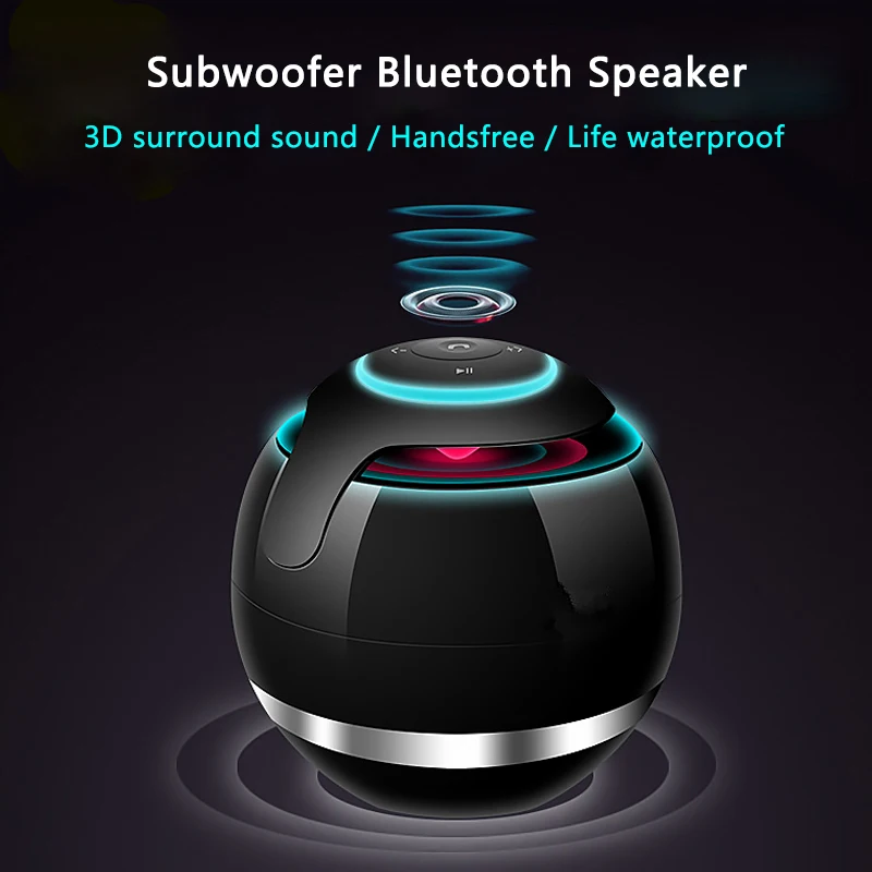 СВЕТОДИОДНЫЙ беспроводной мини-динамик Bluetooth TF USB портативный музыкальный