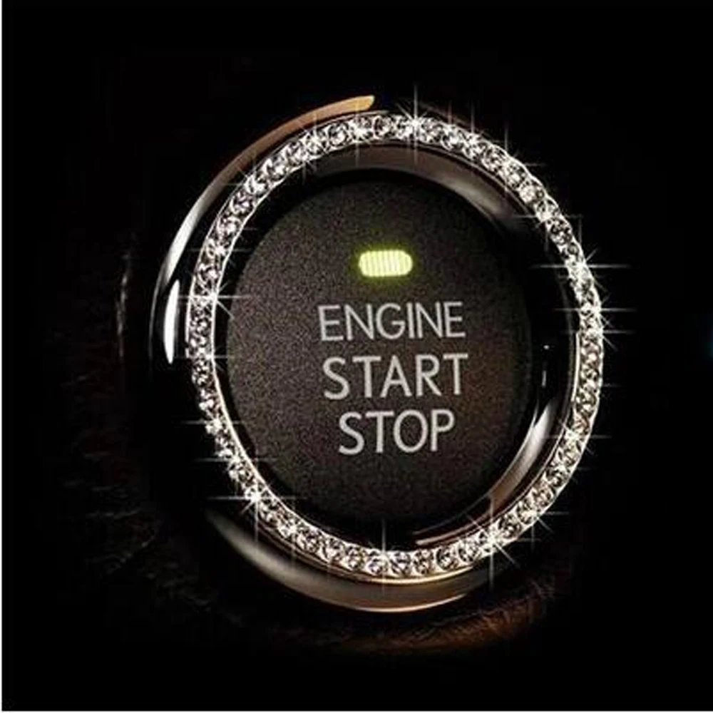 Кристальный автомобильный двигатель старт Стоп ключ зажигания кольцо для focus mondeo