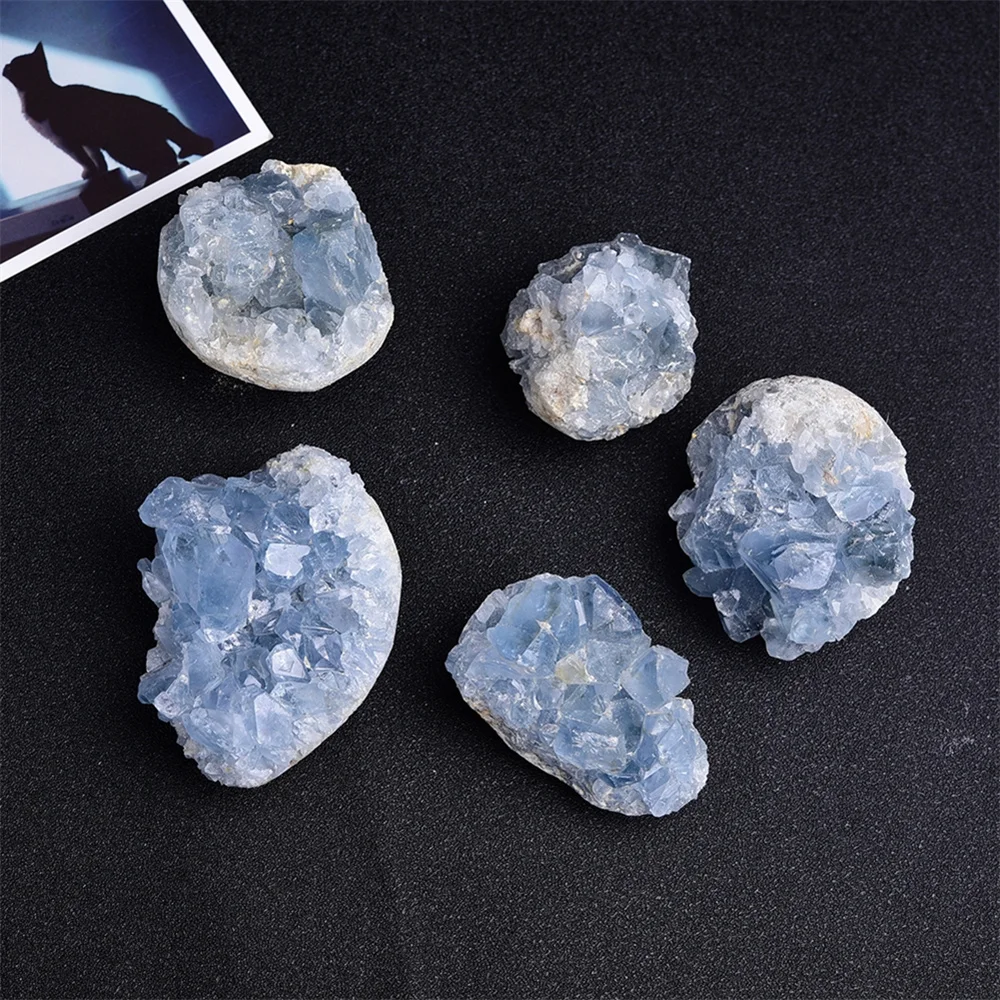 Natural Beautiful Madagascar Celestite Crystal Raw Druzy Cluster Sky Blue Geode Rough Mineral Specimen
Natural Beautiful Madagascar Celestite Crystal Raw Druzy Cluster Sky Blue Geode Rough Mineral Specimen