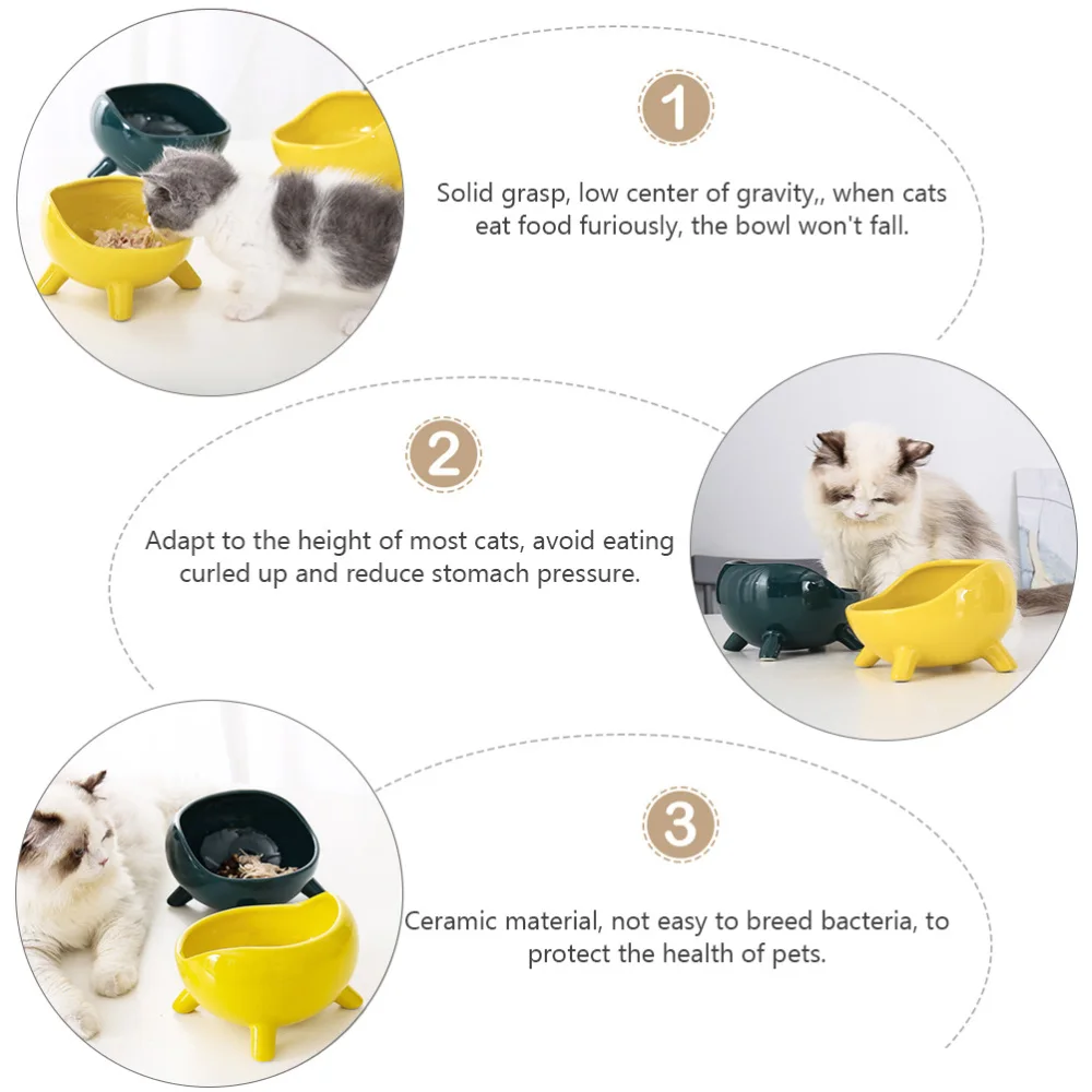 1 Set Dog Feeder Bowl Pet Feeding Cat Eating | Дом и сад