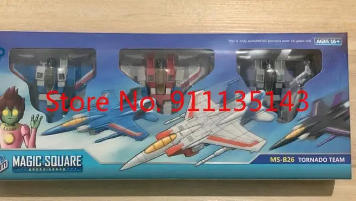Magic Square MS-TOYS MS-B26 Starscream Skywarp Thundercracker G1 Transformation MP Collectible Action Figure Robot Deformed Toy
Magic Square MS-TOYS MS-B26 Starscream Skywarp Thundercracker G1 Transformation MP Collectible Action Figure Robot Deformed Toy