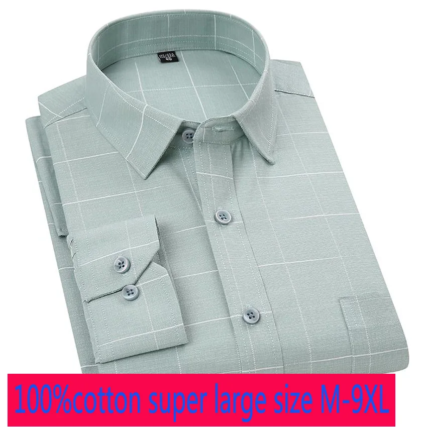 New Arrival Fashion Super Large Spring Men Pure Cotton Long Sleeve Dress Shirts Casual Plus Size M L XL2XL3XL4XL5XL6XL7XL8XL9XL
New Arrival Fashion Super Large Spring Men Pure Cotton Long Sleeve Dress Shirts Casual Plus Size M L XL2XL3XL4XL5XL6XL7XL8XL9XL