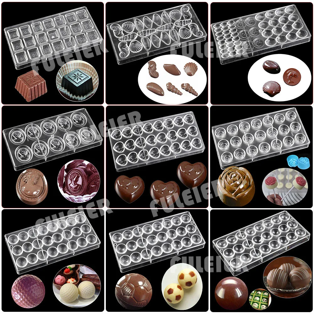 Polycarbonate Chocolate Mold Baking Confectionery Tools For Cake Decoration Pastry Baking Chocolate Candy Mold Bakeware Pan
Polycarbonate Chocolate Mold Baking Confectionery Tools For Cake Decoration Pastry Baking Chocolate Candy Mold Bakeware Pan