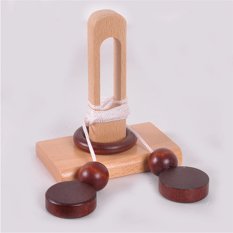 Children's Wooden 3D Puzzle Toy Intelligent Loop Puzzle Kong Ming Lock Topology Toy Stringing Untie The Rope Gifts
Children's Wooden 3D Puzzle Toy Intelligent Loop Puzzle Kong Ming Lock Topology Toy Stringing Untie The Rope Gifts