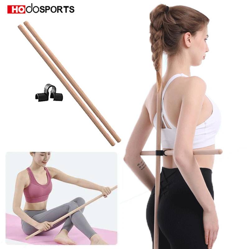 

Yoga Sticks 2 Pieces of Indoor Sports Dancers Gymnasts Fitness Strapless Beautiful Back Durable Shaping Stretching Tools