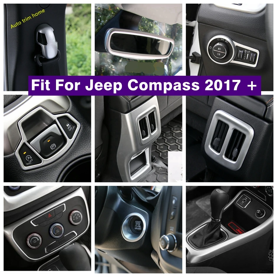 Matte Interior Refit Kit Safety Seat Belt / Head Lamps / Gear Box Panel / Air AC Cover Trim ABS Fit For Jeep Compass 2017 - 2021
Matte Interior Refit Kit Safety Seat Belt / Head Lamps / Gear Box Panel / Air AC Cover Trim ABS Fit For Jeep Compass 2017 - 2021