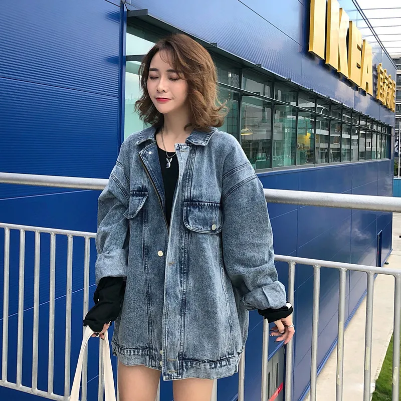 Spring Autumn 2020 Long Denim Jacket Women Coat Hip hop Tops Loose Oversized Denim Coat Streetwear Outwear Jean Jacket Women
Spring Autumn 2020 Long Denim Jacket Women Coat Hip hop Tops Loose Oversized Denim Coat Streetwear Outwear Jean Jacket Women