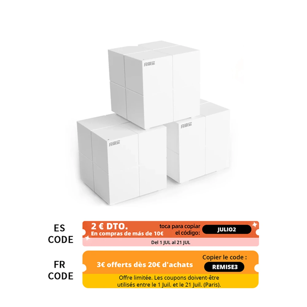 For Tenda MW6 Nova Whole Home Mesh Wireless WiFi System With 11AC 2.4G/5.0GHz WiFi Wireless Router Repeater APP Remote Manage
For Tenda MW6 Nova Whole Home Mesh Wireless WiFi System With 11AC 2.4G/5.0GHz WiFi Wireless Router Repeater APP Remote Manage