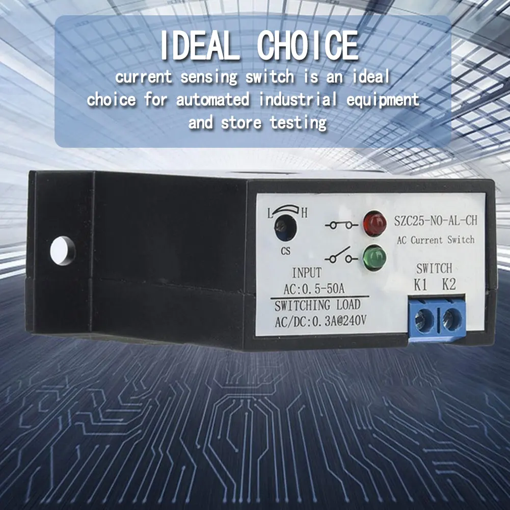 Current Sensing Switch AC 0.5-50A Normally Open Adjustable Self Supply High Precision SZC25-NO-AL-CH
Current Sensing Switch AC 0.5-50A Normally Open Adjustable Self Supply High Precision SZC25-NO-AL-CH