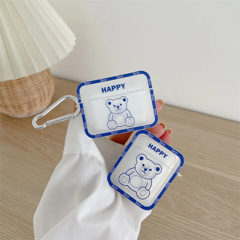 Cute Line Bear Shockproof Headphone Protective Cover For Airpods 1 2 Keychain Earphone Soft Case For Airpods Pro Charging Box
Cute Line Bear Shockproof Headphone Protective Cover For Airpods 1 2 Keychain Earphone Soft Case For Airpods Pro Charging Box