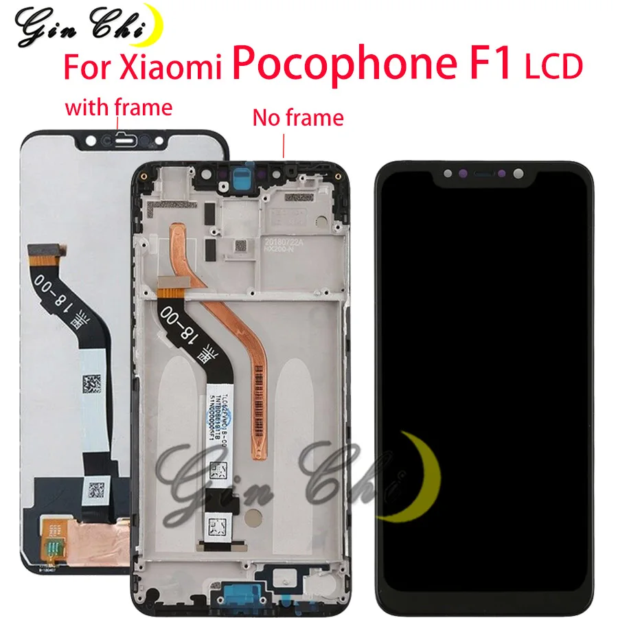 ЖК дисплей для Xiaomi Pocophone F1 сменные детали дисплея Poco с рамкой и сенсорным