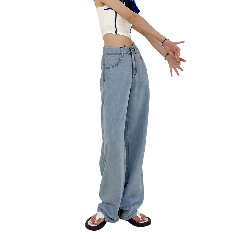 ZHISILAO Wide Leg Straight Jeans Women Streetwear Vintage Blue High Waist Denim Pants Plus Size 2021 Mom Boyfriend Jeans
ZHISILAO Wide Leg Straight Jeans Women Streetwear Vintage Blue High Waist Denim Pants Plus Size 2021 Mom Boyfriend Jeans