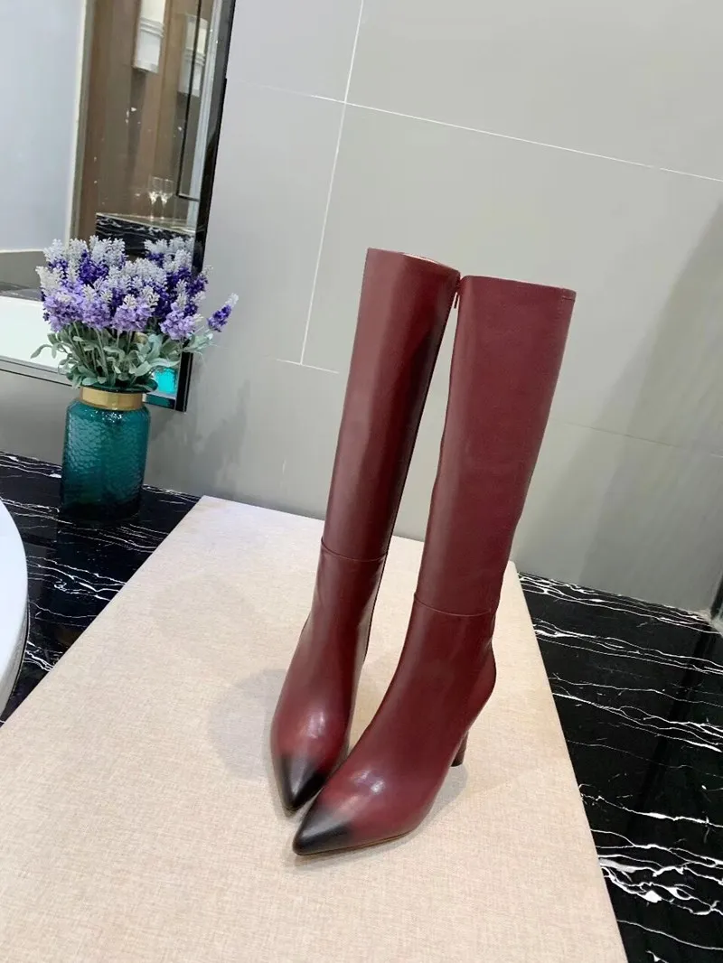 Women Long Boots Pointed Toe Solid Color Zipper Female Boots 2020 New Winter Luxury Designer Genuine Leather Ladies Boots
Women Long Boots Pointed Toe Solid Color Zipper Female Boots 2020 New Winter Luxury Designer Genuine Leather Ladies Boots