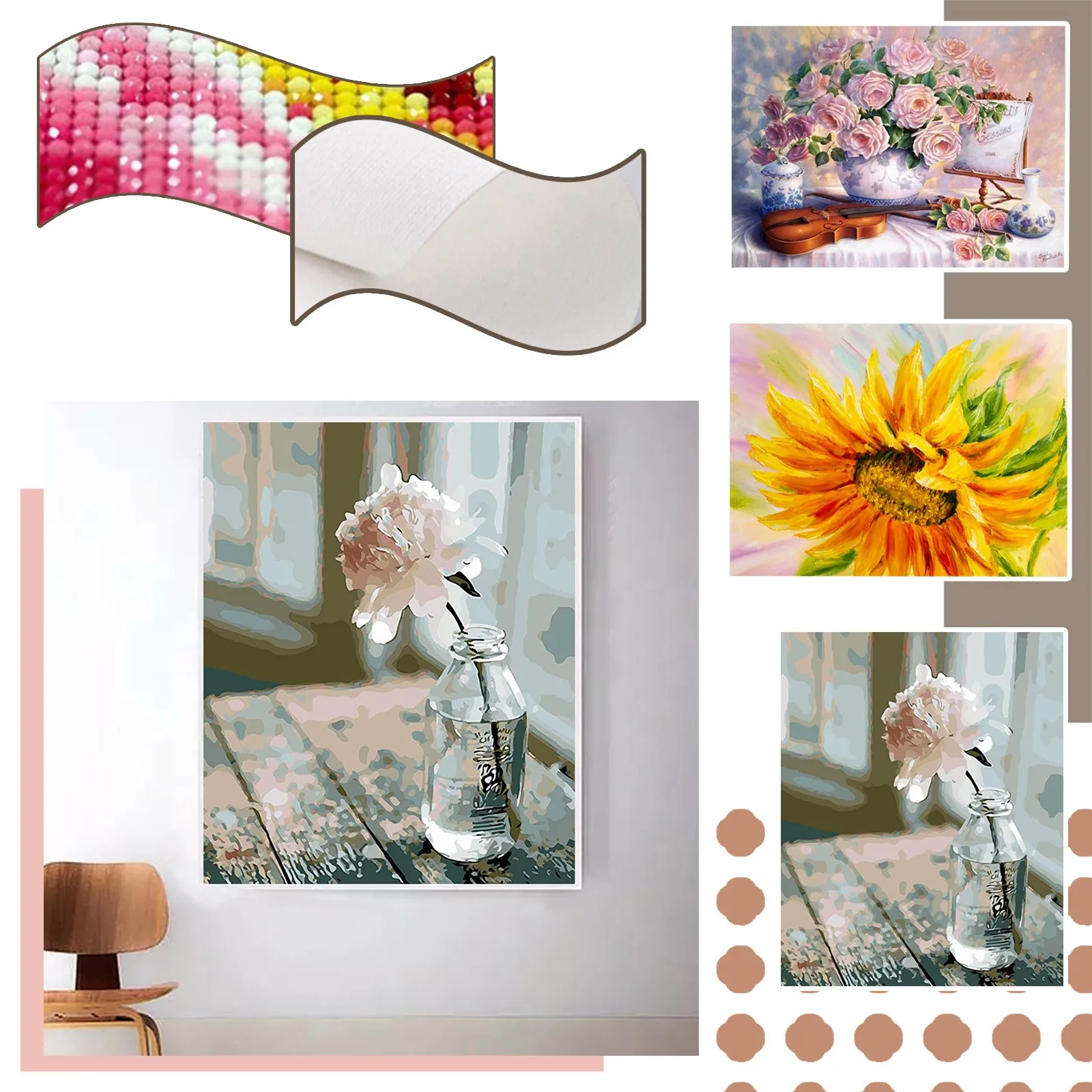 manual full diamond painting circle drill 30 * 40 Diamond Painting Kits For Adults Window Flower Diamond Art 5D DIY Pain 
manual full diamond painting circle drill 30 * 40 Diamond Painting Kits For Adults Window Flower Diamond Art 5D DIY Pain