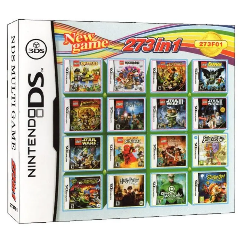 273 In 1 Compilations Video Game Cartridge Card For DS 2DS 3DS NDS NDSL NDSI Game Console Super Combo Multi Cart
273 In 1 Compilations Video Game Cartridge Card For DS 2DS 3DS NDS NDSL NDSI Game Console Super Combo Multi Cart
