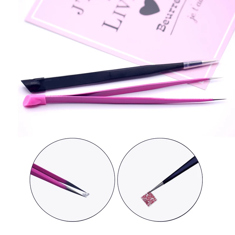 1PC Stainless Steel Silicone Embossed Stick Pressing Straight Head Tweezers Rhinestones Sticker Picker 2 Heads Nail Art Tools
1PC Stainless Steel Silicone Embossed Stick Pressing Straight Head Tweezers Rhinestones Sticker Picker 2 Heads Nail Art Tools