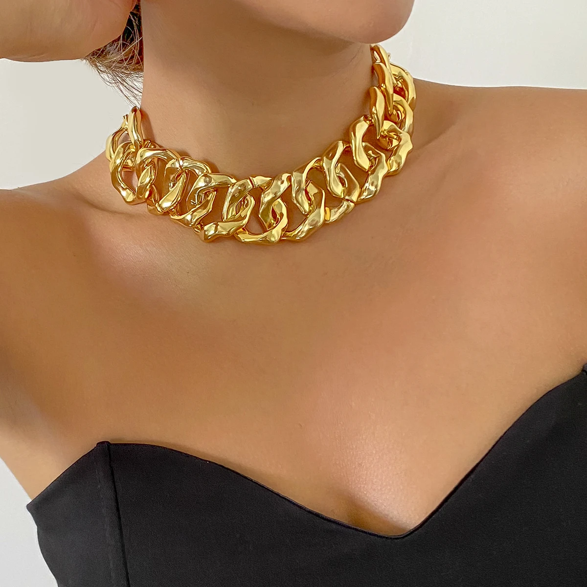 Hip Hop Big Thick Link Chain Necklace Women 2022 Punk Statement Chunky Short Choker Necklace Collar Trendy Jewelry for Neck Gift
Hip Hop Big Thick Link Chain Necklace Women 2022 Punk Statement Chunky Short Choker Necklace Collar Trendy Jewelry for Neck Gift