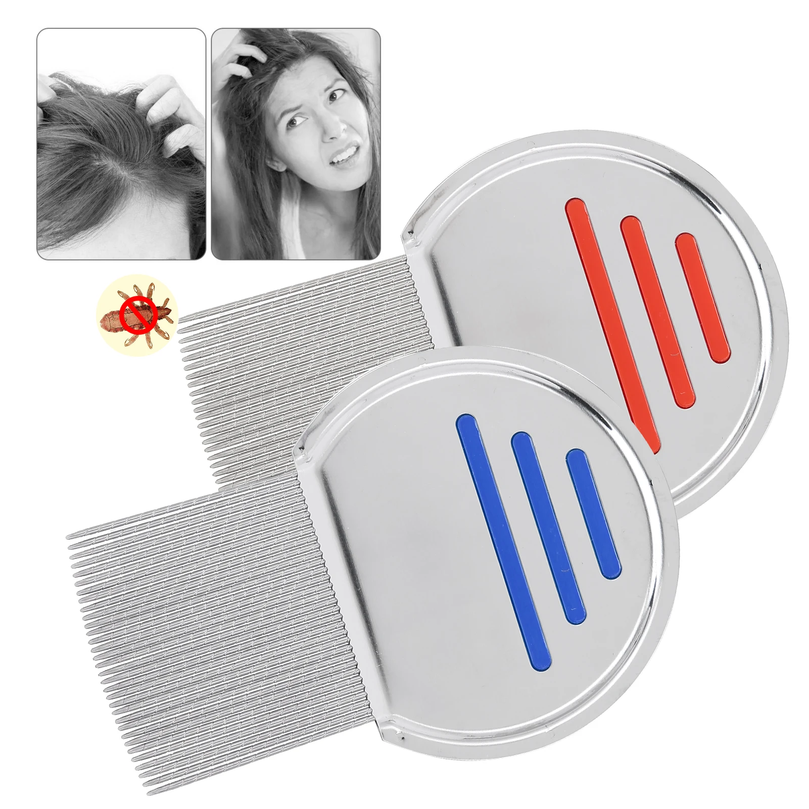 Professional Stainless Steel Lice Nits Treatment Comb Portable Louse Removal Comb
Professional Stainless Steel Lice Nits Treatment Comb Portable Louse Removal Comb