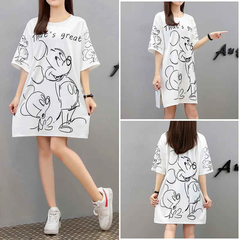 2021 Spring and Summer Women's Fashion Brand New Printed Top Korean Loose Round Neck Mickey Medium Long Short Sleeve T-shirt
2021 Spring and Summer Women's Fashion Brand New Printed Top Korean Loose Round Neck Mickey Medium Long Short Sleeve T-shirt