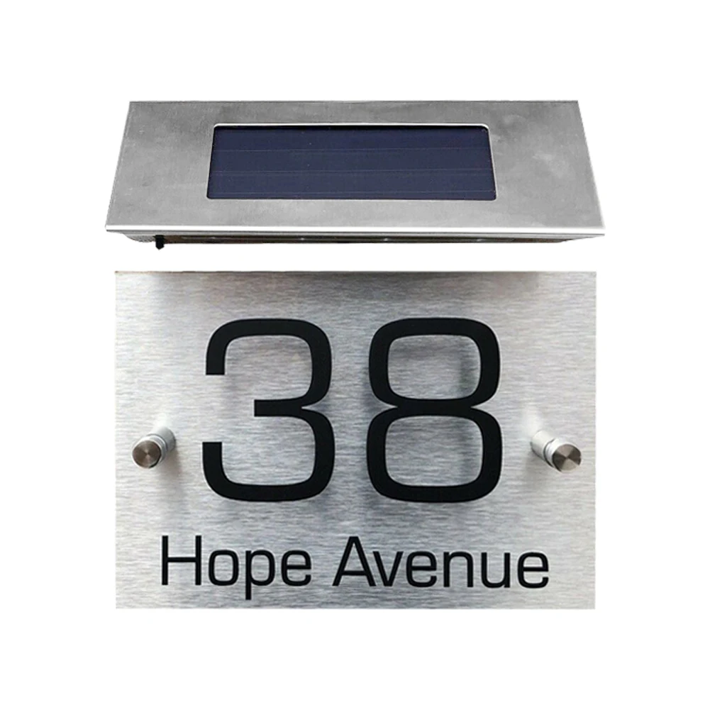 LED Doorplate Lamp 4 LED Solar Wall Light House Number Light Digital Address Indication with Backlight for House Apartment Hotel
LED Doorplate Lamp 4 LED Solar Wall Light House Number Light Digital Address Indication with Backlight for House Apartment Hotel