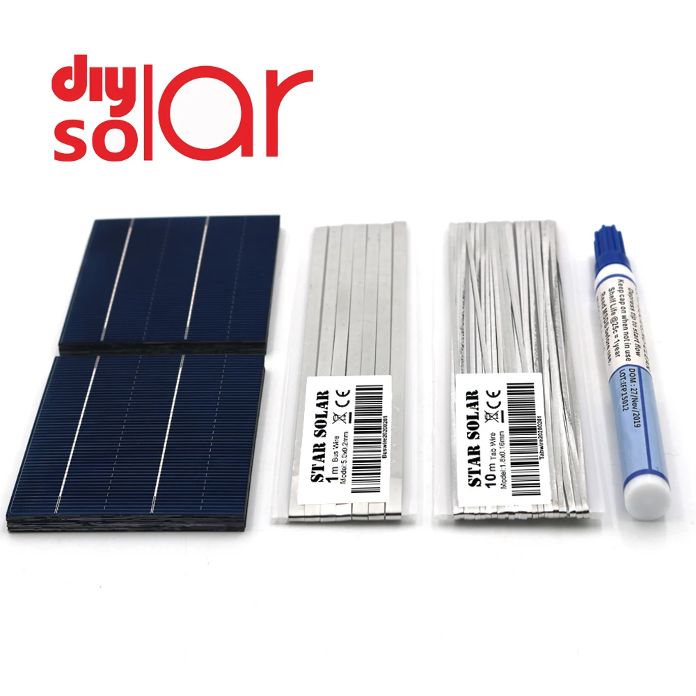 DIY Solar Panel 20 25 30 40 50 Watt 26 39 52 78 156 mm Charger Kit Polycrystall Solar Cell Tabbing Wire Busbar Flux Pen
DIY Solar Panel 20 25 30 40 50 Watt 26 39 52 78 156 mm Charger Kit Polycrystall Solar Cell Tabbing Wire Busbar Flux Pen