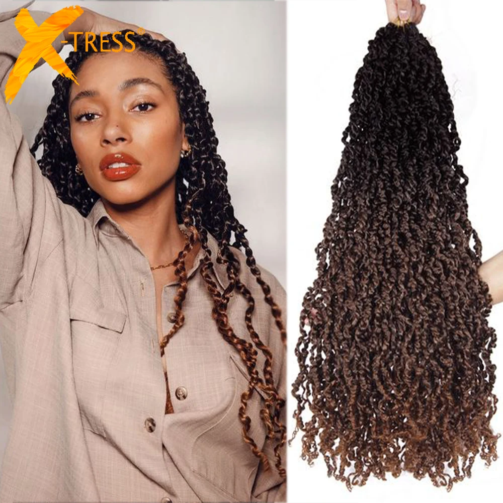 X-TRESS Synthetic Passion Twist Crochet Braids Curly Majesty Senegalese Twist Braiding Hair Extension For Black Women New Design
X-TRESS Synthetic Passion Twist Crochet Braids Curly Majesty Senegalese Twist Braiding Hair Extension For Black Women New Design