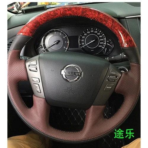For Nissan Teana X-TRAIL Kicks Qashqai Bluebird Sylphy Tiida SUNNY Patrol DIY hand-sewn leather car steering wheel cover
For Nissan Teana X-TRAIL Kicks Qashqai Bluebird Sylphy Tiida SUNNY Patrol DIY hand-sewn leather car steering wheel cover