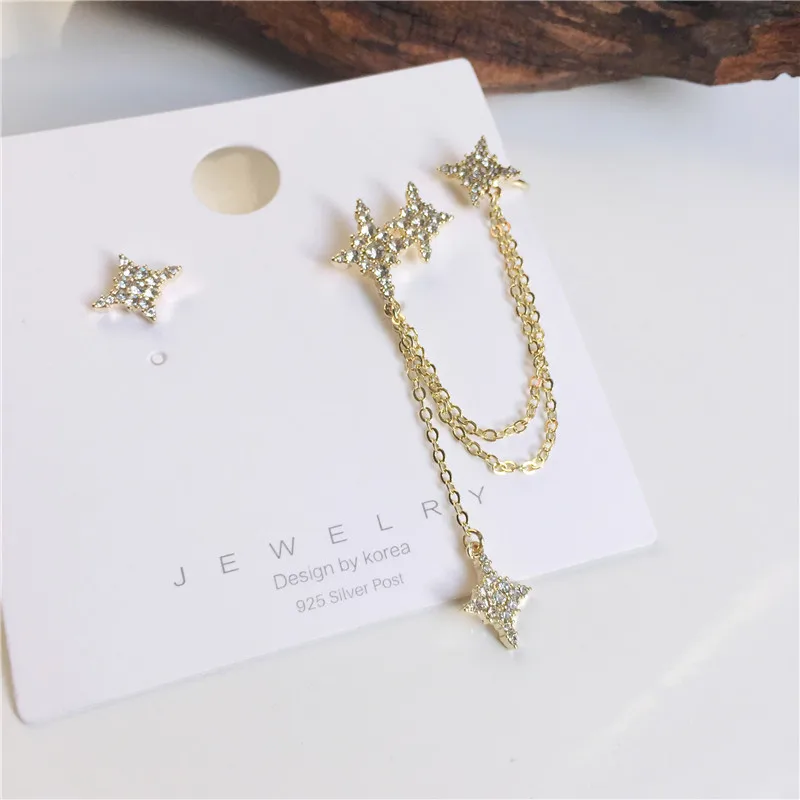 925 Silver needle Hexagon Star Chain Earrings Long Chain Stud Earrings Helix Ear Bone Piercing Earrings for Women Jewelry
925 Silver needle Hexagon Star Chain Earrings Long Chain Stud Earrings Helix Ear Bone Piercing Earrings for Women Jewelry