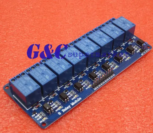 12В 8-канальный релейный модуль с оптомуфтой PIC ARM DSP AVR | Электронные компоненты и