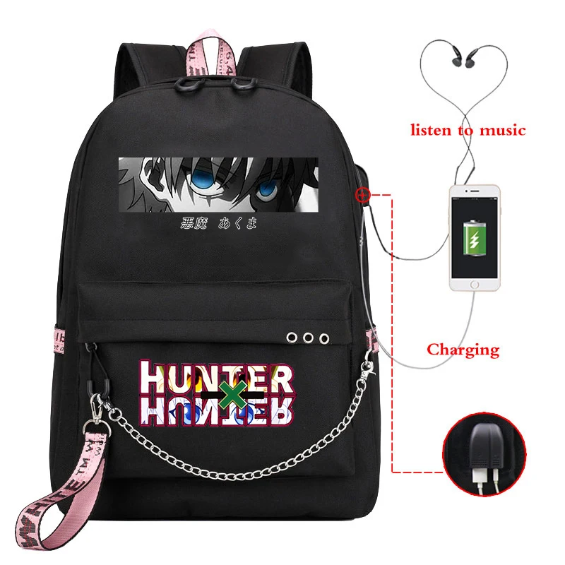 Students Hunter X Hunter USB Schoolbags Boys Girls Cartoon Anime Backpacks Children Knapsack Teens Bookbag Kids Rucksack Mochila
Students Hunter X Hunter USB Schoolbags Boys Girls Cartoon Anime Backpacks Children Knapsack Teens Bookbag Kids Rucksack Mochila