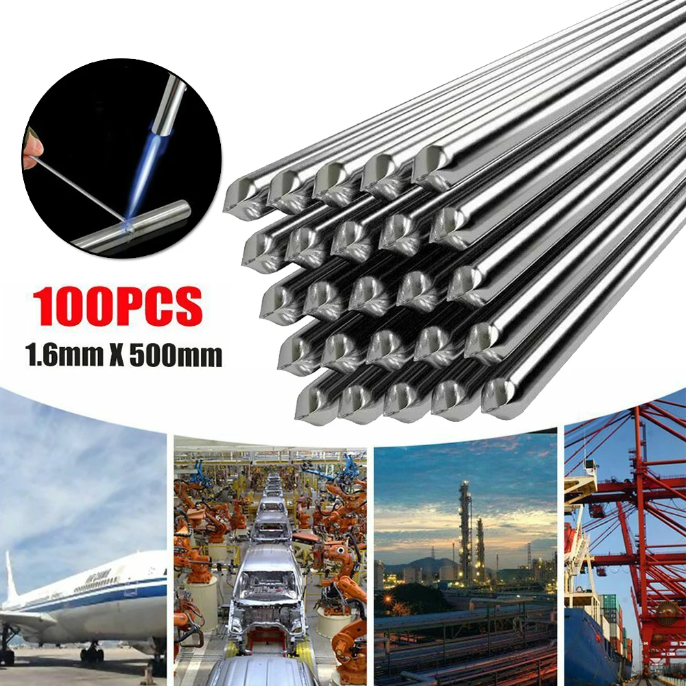 100pcs Aluminum Welding Rod Solution Welding Flux-Cored Rods Wire Brazing Rod 1.6MM X 50CM
100pcs Aluminum Welding Rod Solution Welding Flux-Cored Rods Wire Brazing Rod 1.6MM X 50CM