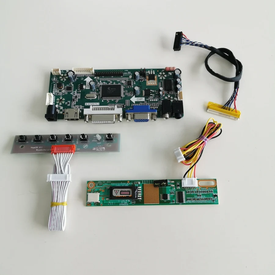 For LTN154X7-L02/L03 VGA+DVI M.NT68676 Display Controller Drive Card 1440*900 15.4" LCD Monitor Panel LVDS 30Pin CCFL Kit
For LTN154X7-L02/L03 VGA+DVI M.NT68676 Display Controller Drive Card 1440*900 15.4" LCD Monitor Panel LVDS 30Pin CCFL Kit