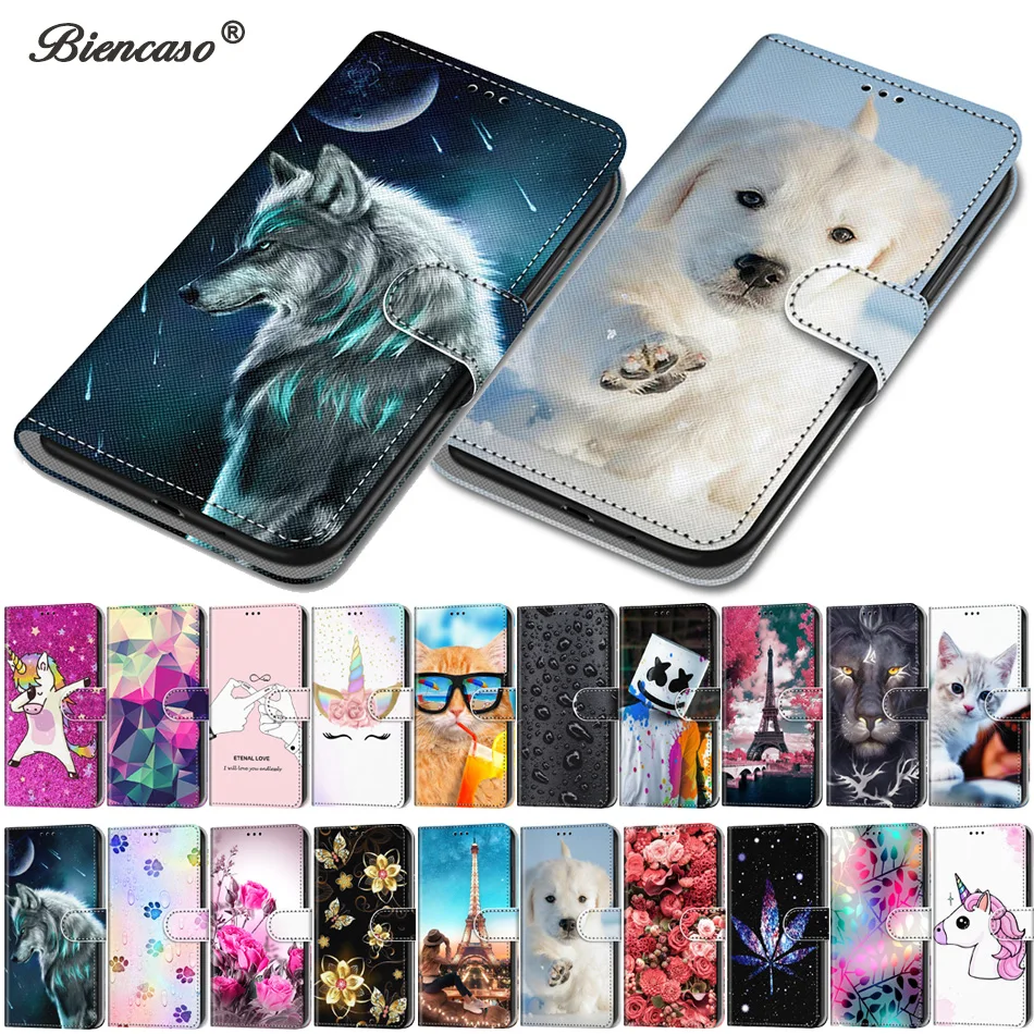 

Lovely Animal Card Slot Wallet Flip Case For LG X Power G6 V40 V50 ThinQ 5G K8 K9 K10 K11 2018 K40 K50 Q60 K12 Plus Cover Bags