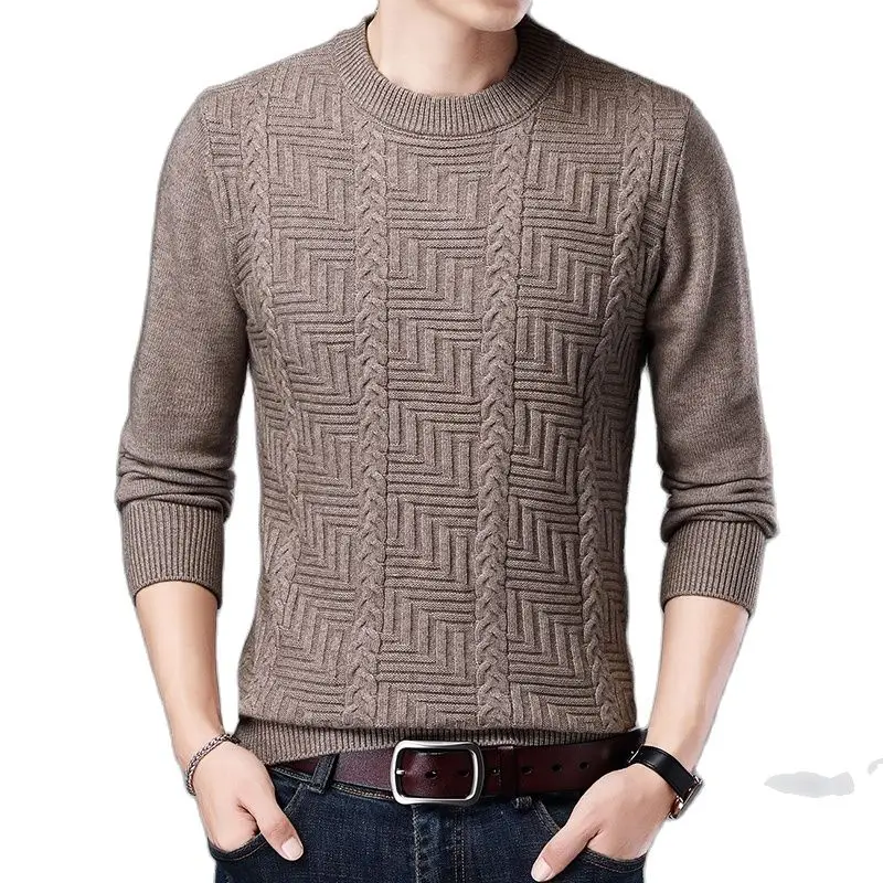

Pullover Christmas Sweater Winter New Men's Sweater Crewneck Jacquard Detail Fashion Knitwear Four Colors Youth Trend Base