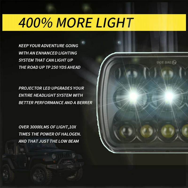 2PCS 5X7 7X6 Led Headlights From,H6054 Head Light Lamp Assembly for JEEP Wrangler YJ XJ, Cherokee XJ, Safari, Savana 
2PCS 5X7 7X6 Led Headlights From,H6054 Head Light Lamp Assembly for JEEP Wrangler YJ XJ, Cherokee XJ, Safari, Savana