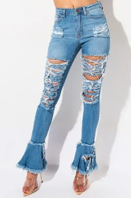 retro Stand independently, waist, high personality, broken hole, elastic tow floor bell-bottoms.2021 women jeans
retro Stand independently, waist, high personality, broken hole, elastic tow floor bell-bottoms.2021 women jeans