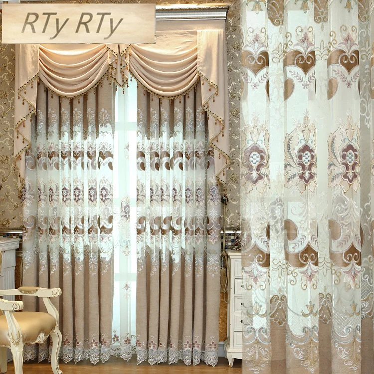 European Luxury Embroidery Window Screens Curtains For Living Room Bedroom Window Curtains Sheer Cloth Kitche Drapes Panel
European Luxury Embroidery Window Screens Curtains For Living Room Bedroom Window Curtains Sheer Cloth Kitche Drapes Panel
