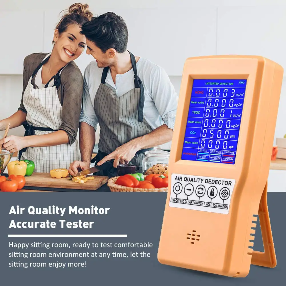 Монитор качества воздуха PM2.5 PM10 формальдегид HCHO TVOC CO2 ЖК-цифровой детектор газоанализатор портативный тест качества воздуха 
Монитор качества воздуха PM2.5 PM10 формальдегид HCHO TVOC CO2 ЖК-цифровой детектор газоанализатор портативный тест качества воздуха