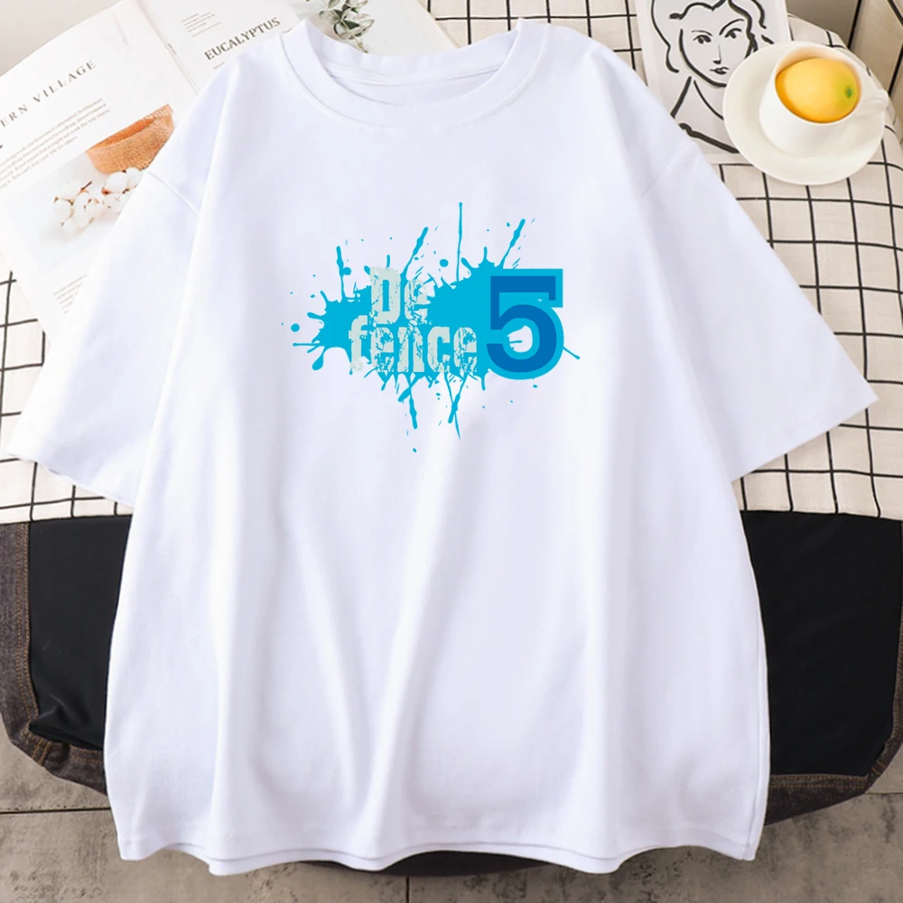 De Fence 5 Printing T Shirts Womans Fashion Oversize T-shirt Summer Casual Crewneck Tshirts Creativity Casual Female Tshirts
De Fence 5 Printing T Shirts Womans Fashion Oversize T-shirt Summer Casual Crewneck Tshirts Creativity Casual Female Tshirts