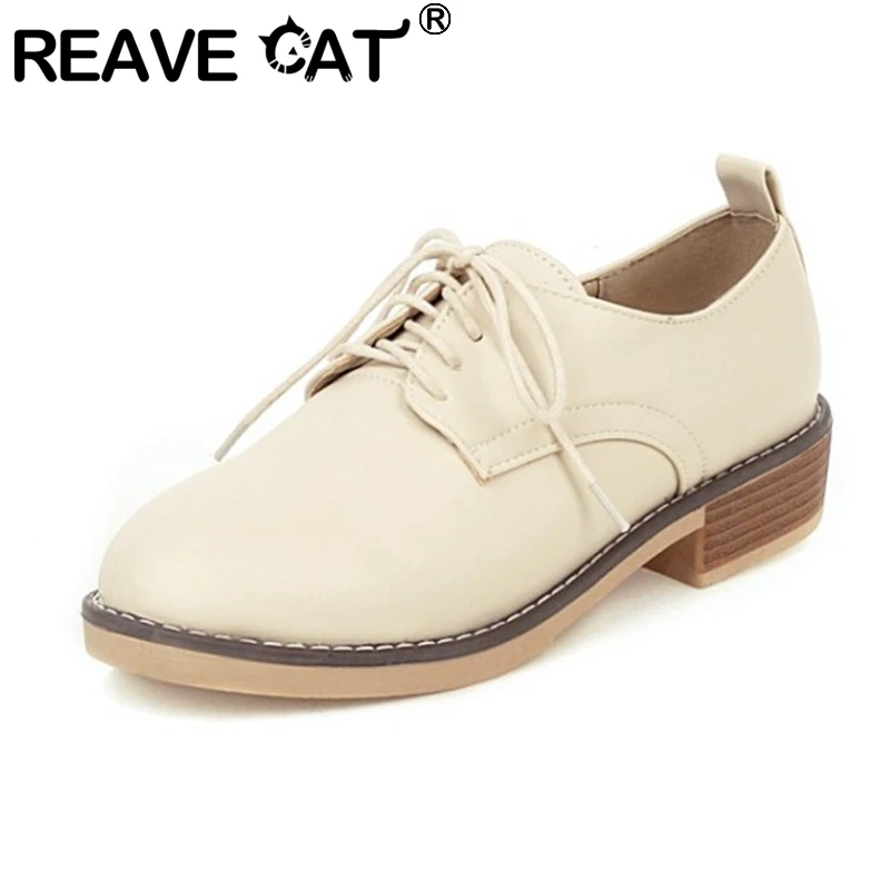 Женские туфли на шнуровке REAVE CAT, винтажные туфли в стиле ретро на плоской подошве с круглым носком, студенческие туфли на массивном каблуке 3...
Женские туфли на шнуровке REAVE CAT, винтажные туфли в стиле ретро на плоской подошве с круглым носком, студенческие туфли на массивном каблуке 3...