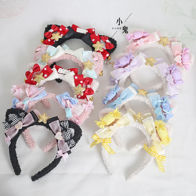 Japanese Handmade Sweet Soft Girl Lolita Pink Blue Cat Ear Headband Hair Accessories Cute Lolita Bow KC Headdress
Japanese Handmade Sweet Soft Girl Lolita Pink Blue Cat Ear Headband Hair Accessories Cute Lolita Bow KC Headdress