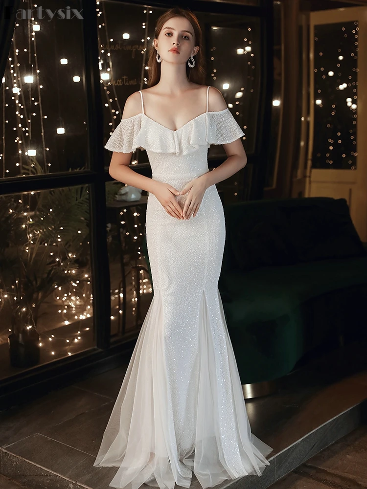 Partysix Off Shoulder V-Neck Party Gowns Gold Glitter Long Evening Gowns Female Banquet Mermaid Dresses
Partysix Off Shoulder V-Neck Party Gowns Gold Glitter Long Evening Gowns Female Banquet Mermaid Dresses