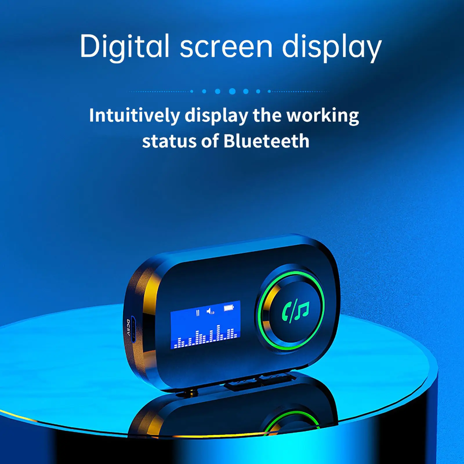 Bluetooth 5.0 Transmitter Digital Screen Wireless Audio Transmitter Car Audio Adapter Hands-Free Call Wireless Audio Adapter
Bluetooth 5.0 Transmitter Digital Screen Wireless Audio Transmitter Car Audio Adapter Hands-Free Call Wireless Audio Adapter