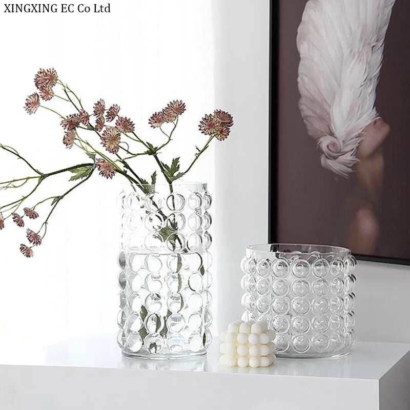 Modern Transparent Glass Countertop Vase Cylindrical Flower Arrangement Ornaments Simple Handicraft Home Decoration Accessories
Modern Transparent Glass Countertop Vase Cylindrical Flower Arrangement Ornaments Simple Handicraft Home Decoration Accessories
