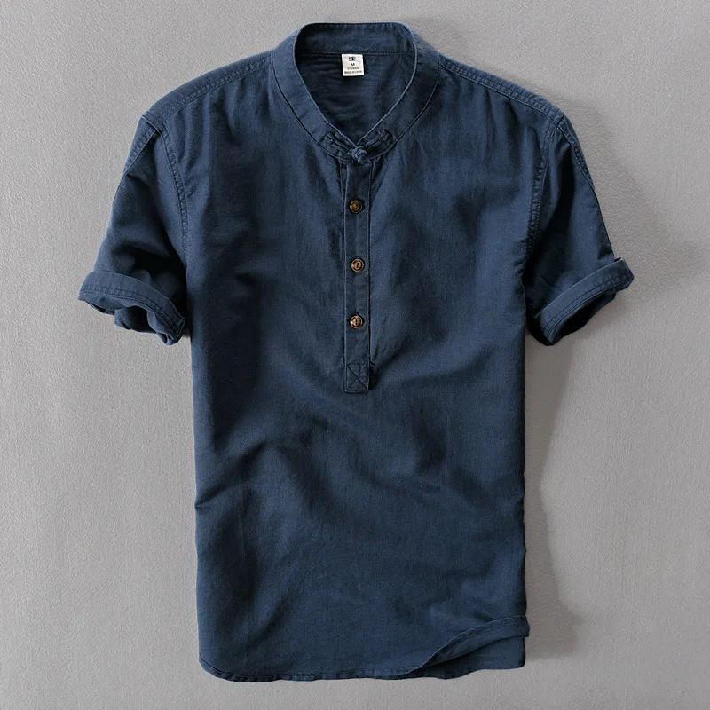 New Summer Brand Shirt Men Short Sleeve Loose Thin Cotton Linen Shirt Male Fashion Solid Color Trend O-Neck Tees
New Summer Brand Shirt Men Short Sleeve Loose Thin Cotton Linen Shirt Male Fashion Solid Color Trend O-Neck Tees