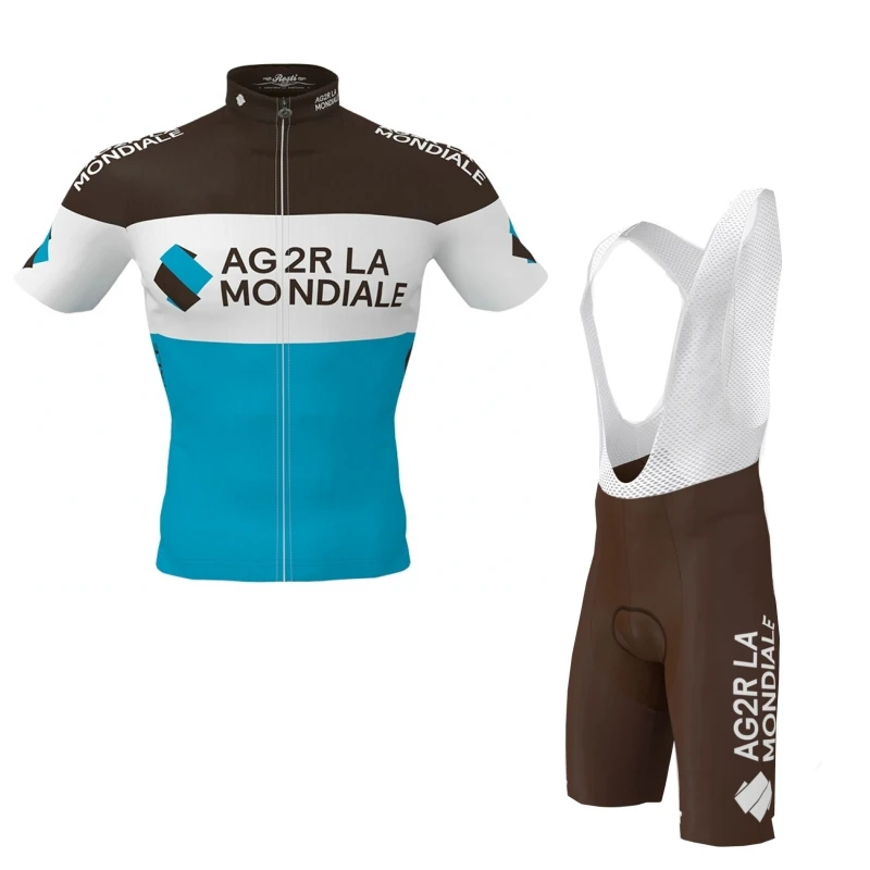 2020 pro team AG2R LA MONDIAL laser cut band Велоспорт Джерси Набор для мужчин Запонки