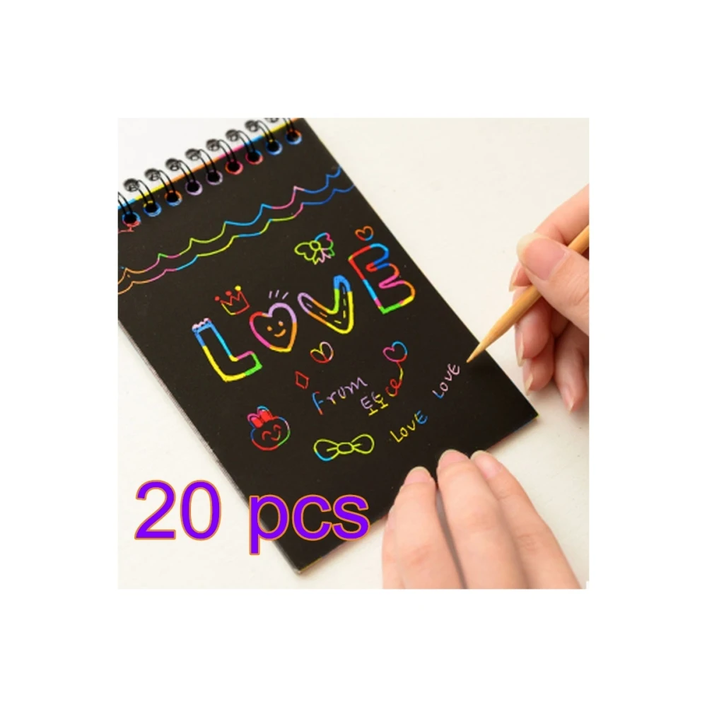 20 PCS Scratch Paper DIY Painting Art Doodle Pad Children Educational Doodling Toys
20 PCS Scratch Paper DIY Painting Art Doodle Pad Children Educational Doodling Toys