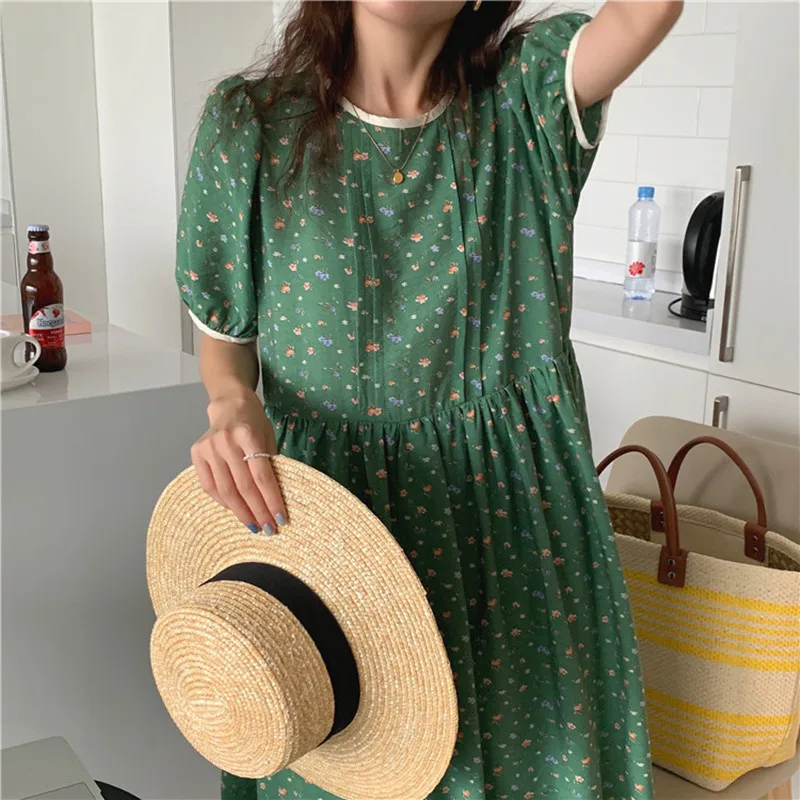 Hzirip Summer New Vintage O Neck Puff Sleeve All-Match Chic Fashion Ladies 2021 Hot Casual Gentle Wave Point Loose Elegant Dress 
Hzirip Summer New Vintage O Neck Puff Sleeve All-Match Chic Fashion Ladies 2021 Hot Casual Gentle Wave Point Loose Elegant Dress